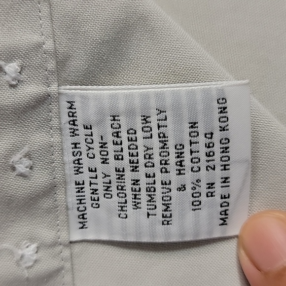 Men's Roberto Villini Non-Iron Dress Shirt, Gray, Neck16.5, Pre-owned EUC - Picture 8 of 8